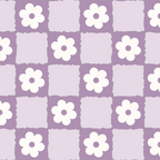 Retro Daisy Flower Checker in Purple Coffee Mug Gallery Image 2