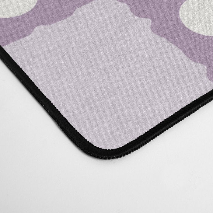 Retro Daisy Flower Checker in Purple Desk Mat Gallery Image 4