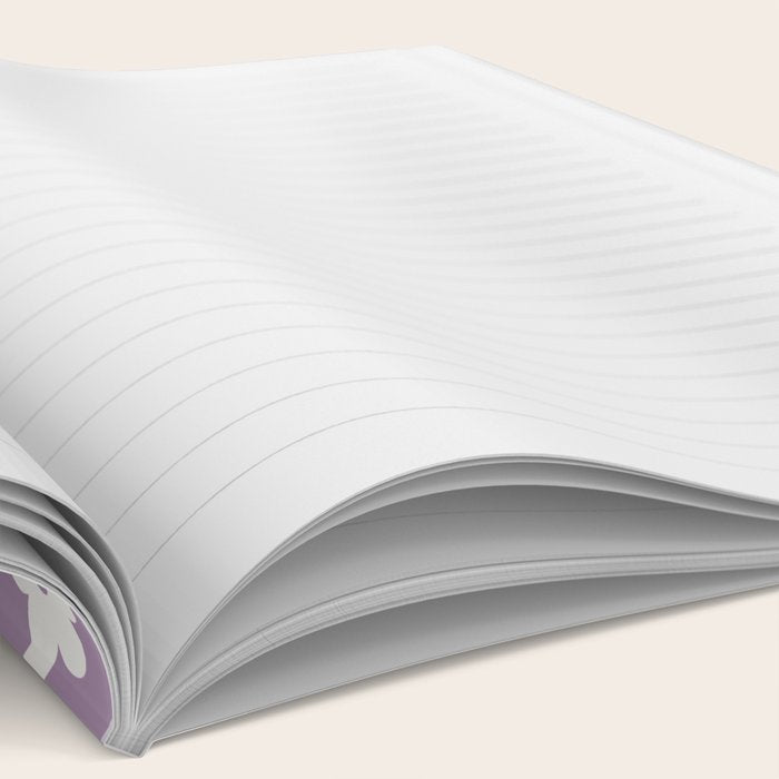 Retro Daisy Flower Checker in Purple Notebook Gallery Image 2