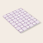 Retro Daisy Flower Checker in Purple Notebook Gallery Image 2