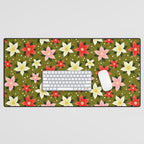 Poinsettia Pattern Desk Mat Gallery Image 1