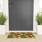 Poinsettia Pattern Welcome Mat Gallery Image 3