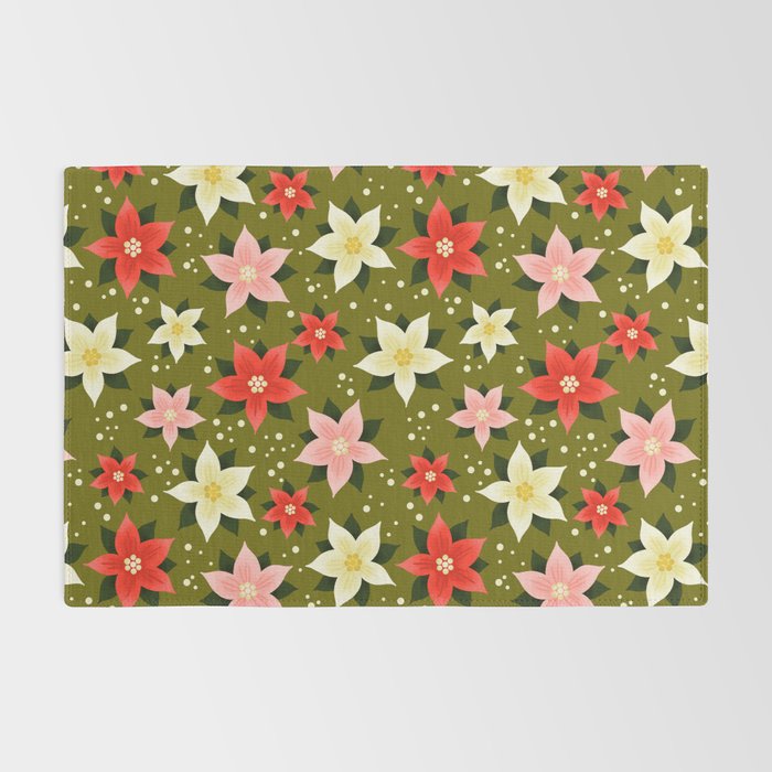 Poinsettia Pattern Rug Gallery Image 2