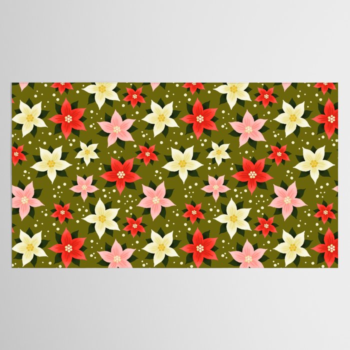Poinsettia Pattern Tablecloth Gallery Image 2
