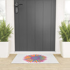 Neon Sunflower Line Art Welcome Mat Gallery Image 3