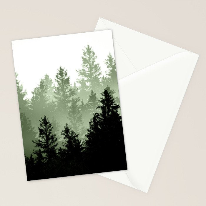 Green Forest Dream #1 #decor #art #society6 Stationery Card Gallery Image 2