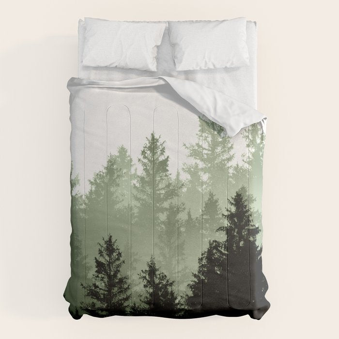 Green Forest Dream #1 #decor #art #society6 Comforter