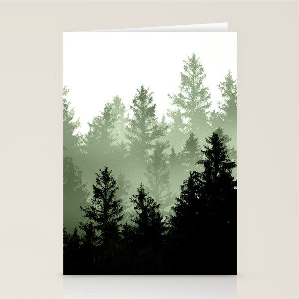 Green Forest Dream #1 #decor #art #society6 Stationery Card Gallery Image 2