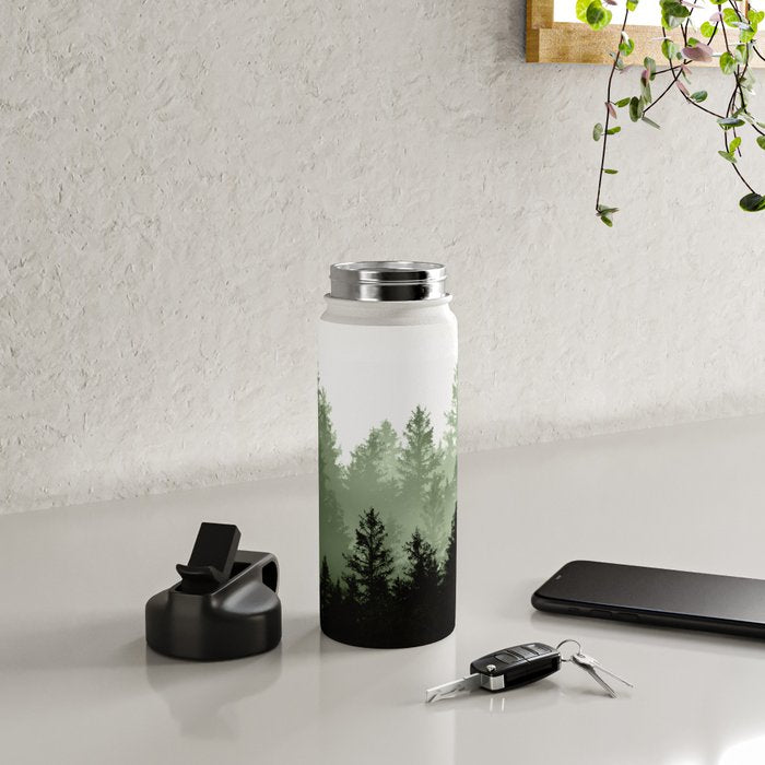 Green Forest Dream #1 #decor #art #society6 Water Bottle Gallery Image 4