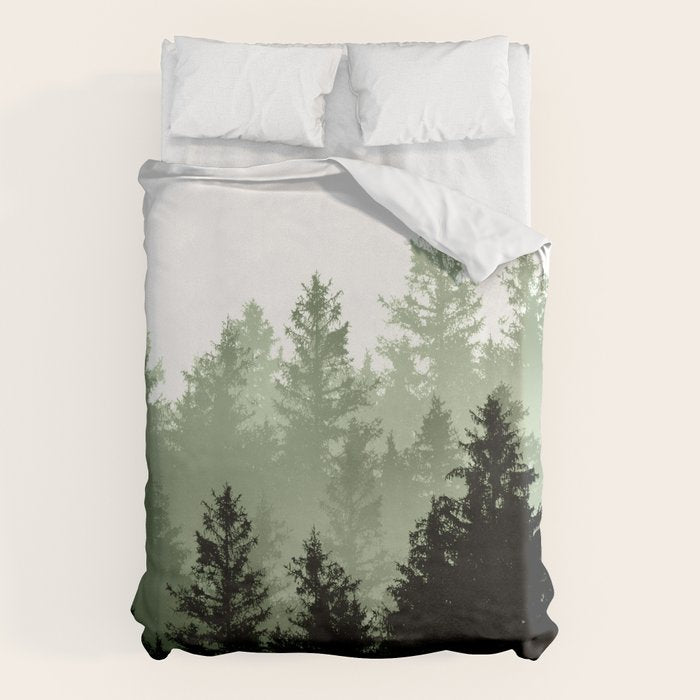 Green Forest Dream #1 #decor #art #society6 Duvet Cover Gallery Image 6