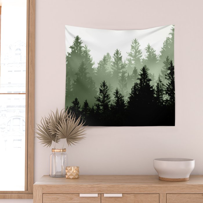 Green Forest Dream #1 #decor #art #society6 Wall Tapestry Gallery Image 2