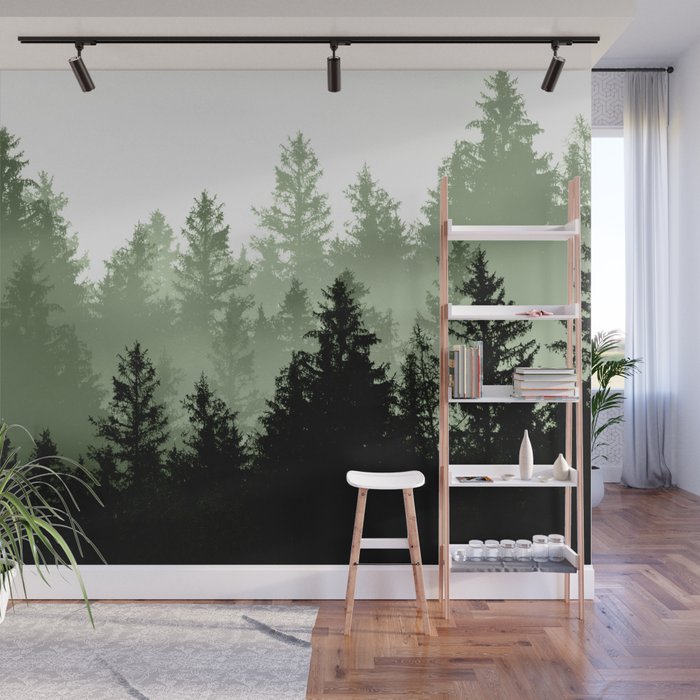 Green Forest Dream #1 #decor #art #society6 Wall Mural Gallery Image 1