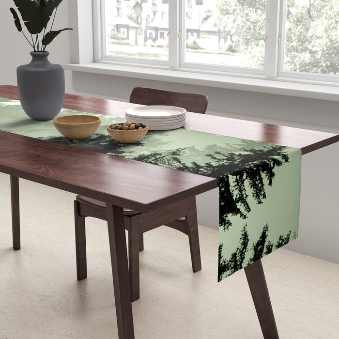 Green Forest Dream #1 #decor #art #society6 Table Runner Gallery Image 2