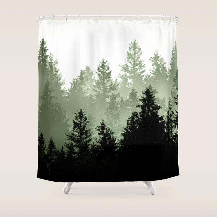 Green Forest Dream #1 #decor #art #society6 Shower Curtain Gallery Image 1
