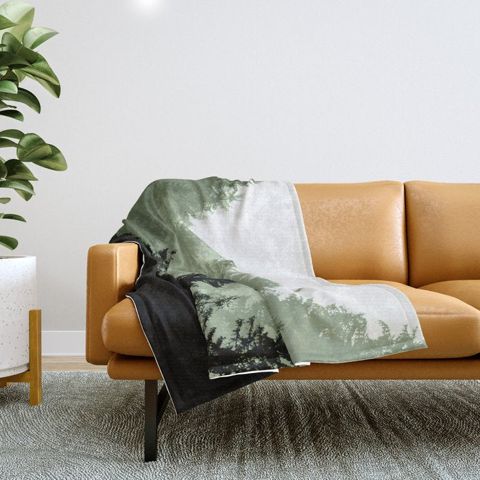 Green Forest Dream #1 #decor #art #society6 Throw Blanket Gallery Image 1