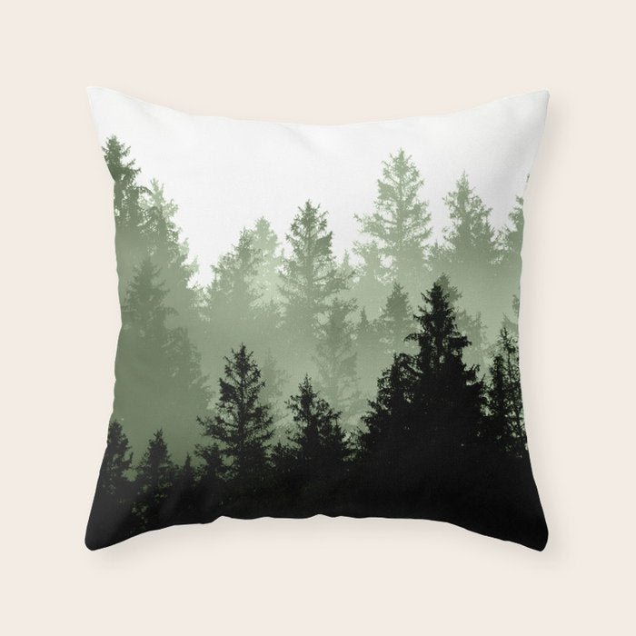 Green Forest Dream #1 #decor #art #society6 Throw Pillow Gallery Image 1