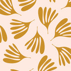 Pale Blush and Mustard Wispy Leaves Contemporary Pattern Coffee Mug Gallery Image 2