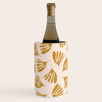 Pale Blush and Mustard Wispy Leaves Contemporary Pattern Wine Chiller Gallery Image 1