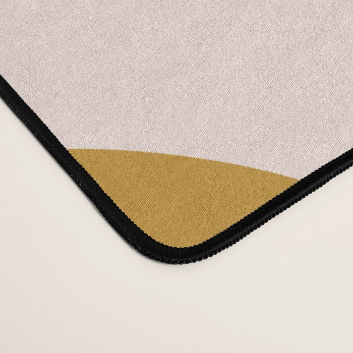 Pale Blush and Mustard Wispy Leaves Contemporary Pattern Desk Mat Gallery Image 4