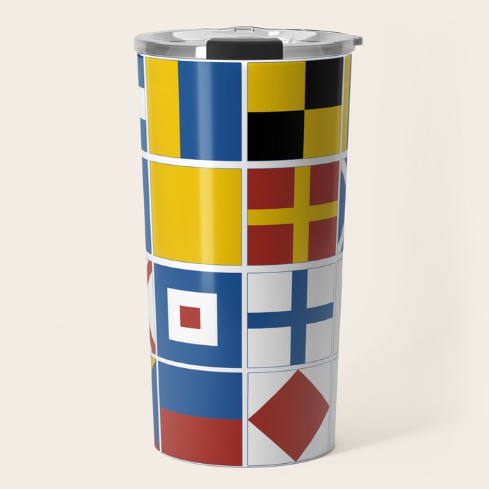 Nautical Flags Travel Mug Gallery Image 1