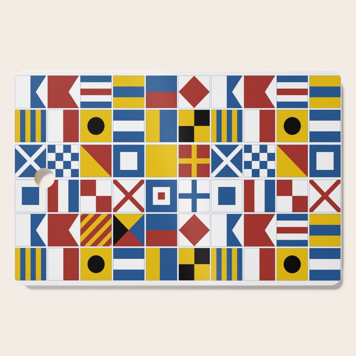 Nautical Flags Cutting Board
