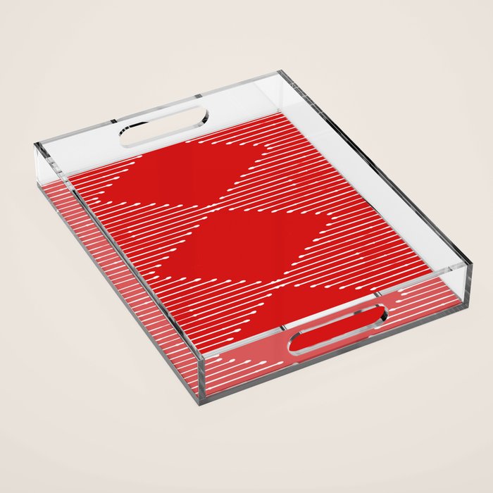 Geo (Red) Acrylic Tray Gallery Image 1