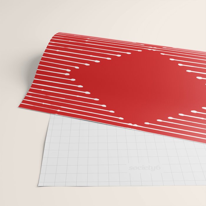 Geo (Red) Wrapping Paper Gallery Image 2