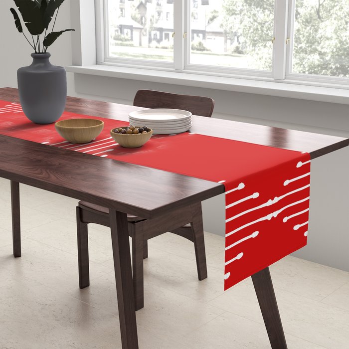 Geo (Red) Table Runner Gallery Image 2