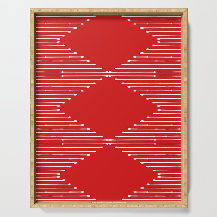 Geo (Red) Serving Tray Gallery Image 1