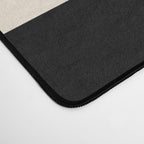 Double Cuff Stripe Nearly Solid Minimalist Pattern in Black and Almond Cream Desk Mat Gallery Image 4