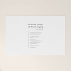Go to the Limits of Your Longing by Rainer Maria Rilke Welcome Mat Gallery Image 1