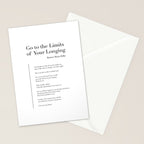 Go to the Limits of Your Longing by Rainer Maria Rilke Stationery Card Gallery Image 2