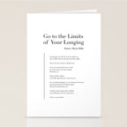 Go to the Limits of Your Longing by Rainer Maria Rilke Stationery Card Gallery Image 2