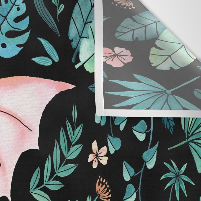 Tropical Dragon in Peach Wall Tapestry Gallery Image 3