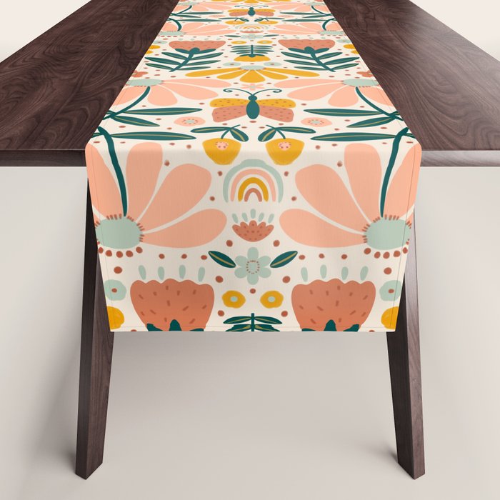 Pretty Floral - Earth Colors Table Runner Gallery Image 1