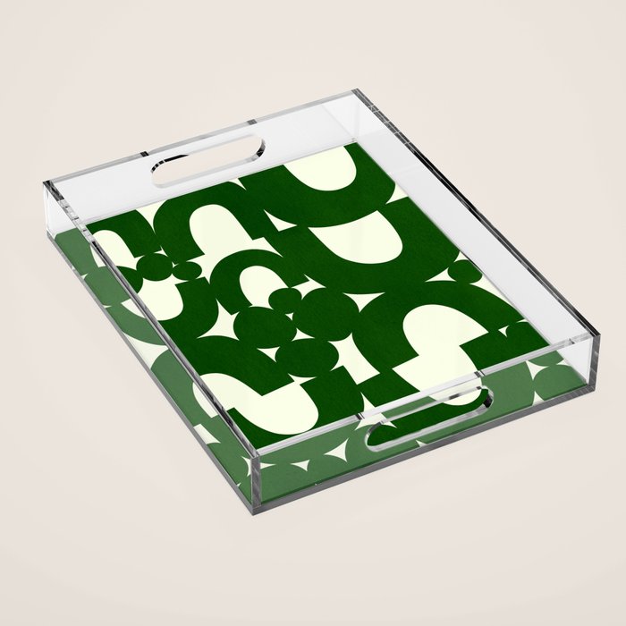 Abstract024-green Acrylic Tray Gallery Image 1