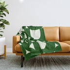 Abstract024-green Throw Blanket Gallery Image 1