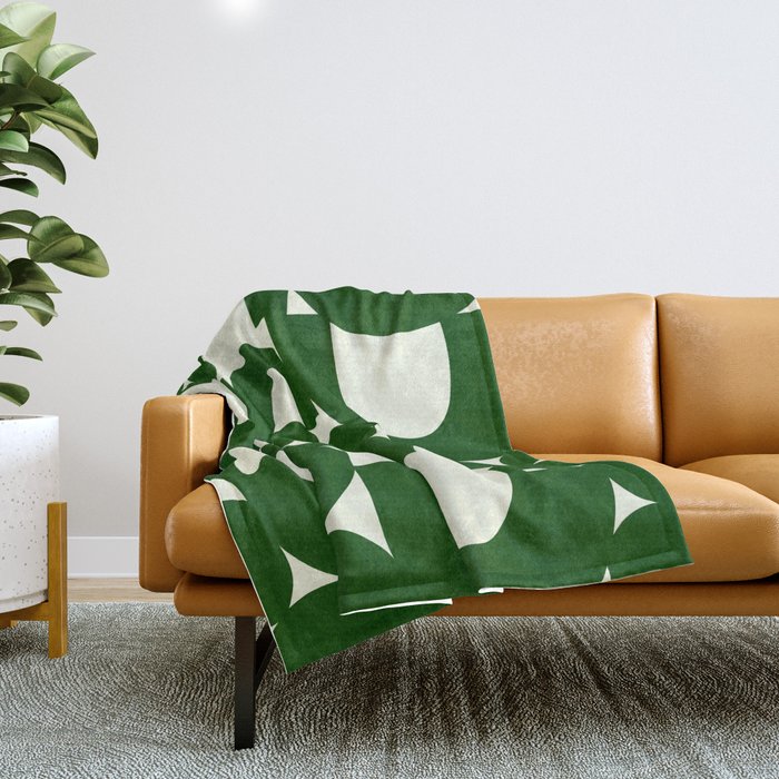 Abstract024-green Throw Blanket Gallery Image 1