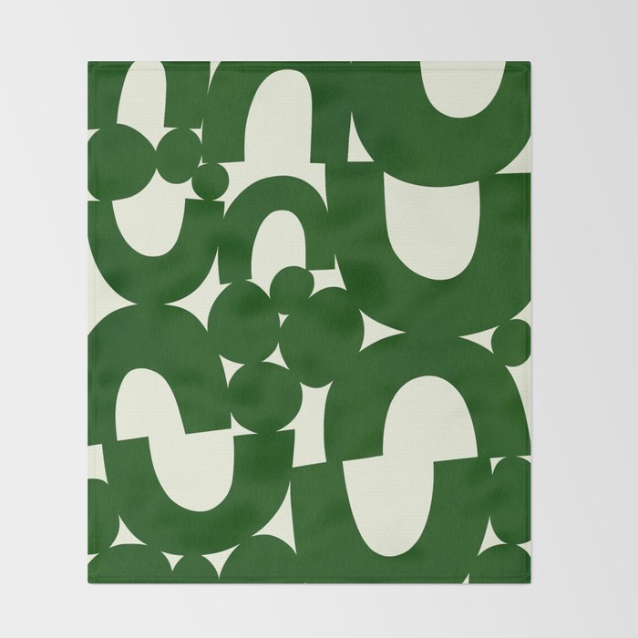 Abstract024-green Throw Blanket Gallery Image 2