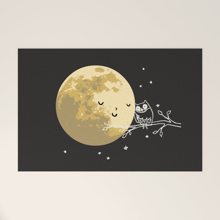 Owl and Moon Welcome Mat Gallery Image 1