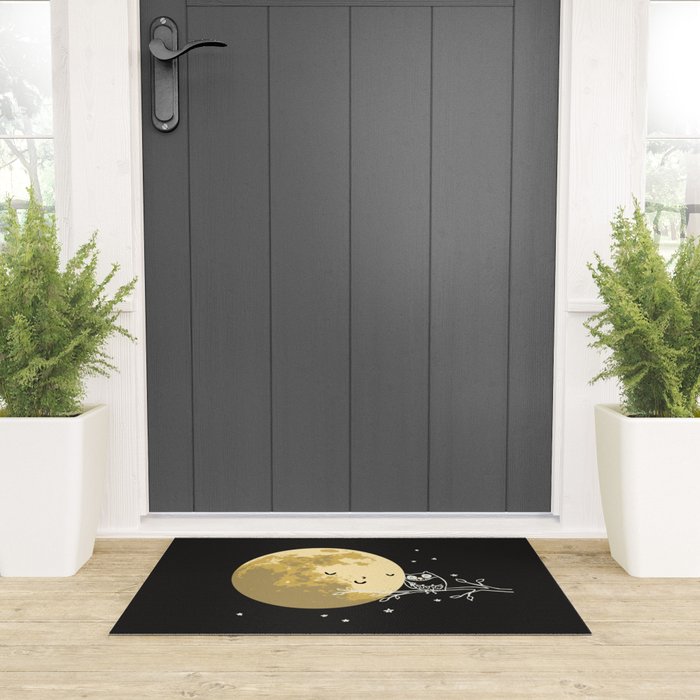 Owl and Moon Welcome Mat Gallery Image 3