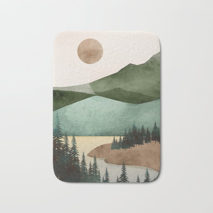 Abstract Art Landscape 16 Bath Mat Gallery Image 1