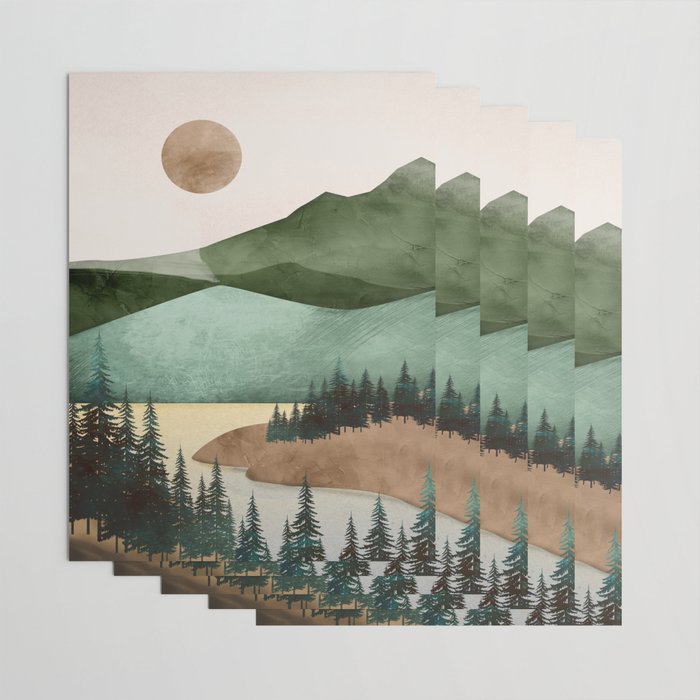 Abstract Art Landscape 16 Wrapping Paper Gallery Image 3