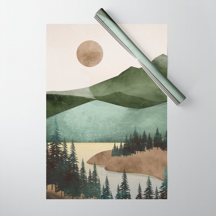 Abstract Art Landscape 16 Wrapping Paper Gallery Image 1