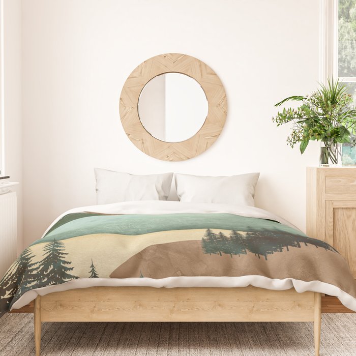 Abstract Art Landscape 16 Duvet Cover Gallery Image 3