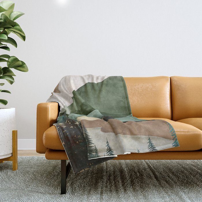 Abstract Art Landscape 16 Throw Blanket Gallery Image 1