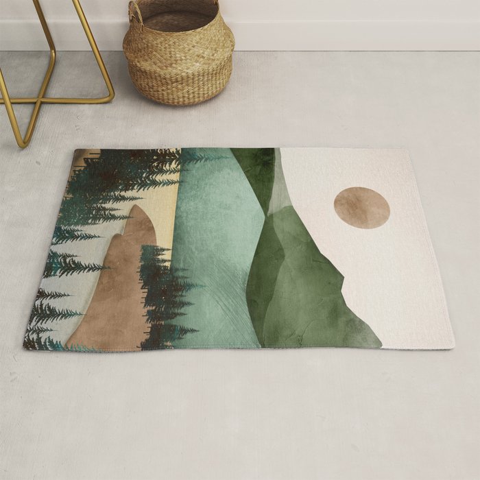 Abstract Art Landscape 16 Rug Gallery Image 1