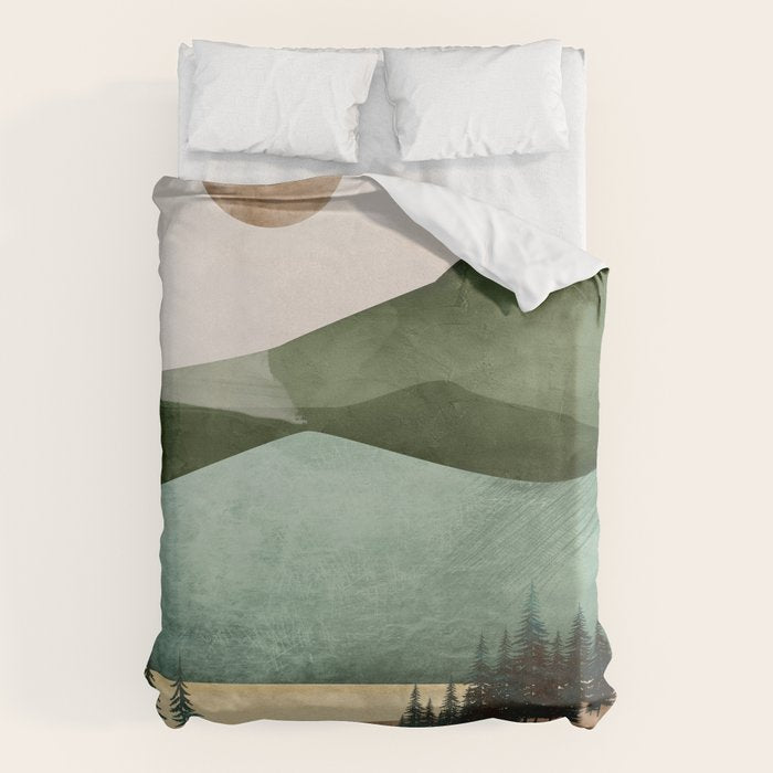 Abstract Art Landscape 16 Duvet Cover Gallery Image 6