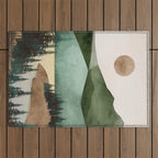 Abstract Art Landscape 16 Outdoor Rug Gallery Image 1