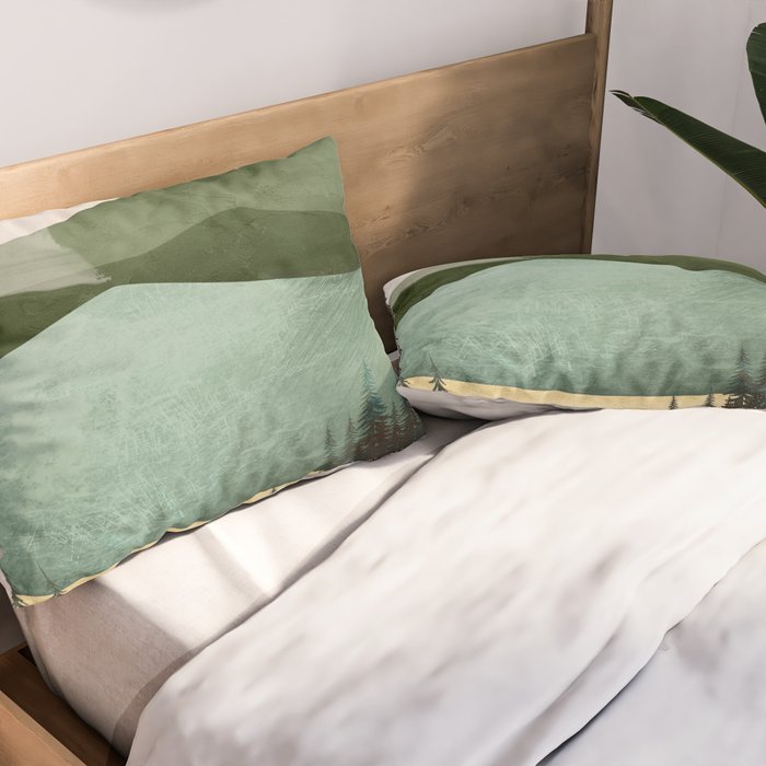 Abstract Art Landscape 16 Pillow Sham Gallery Image 2